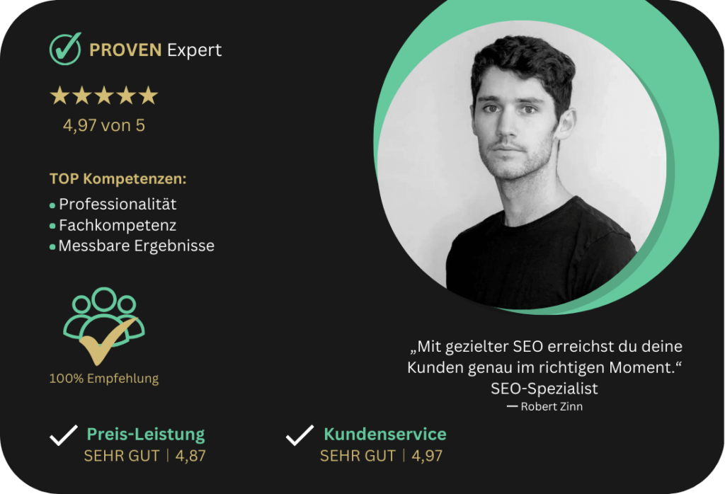 Robert Zinn Proven Expert im Bereich SEOD