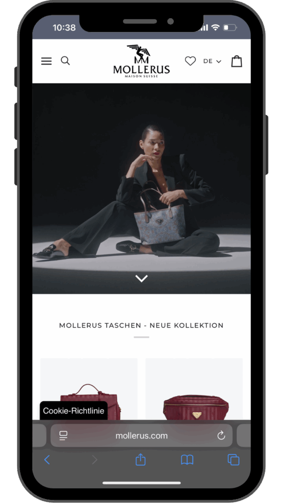 Mollerus Designerhandtaschen Schweiz Marketingagentur Onlineshop